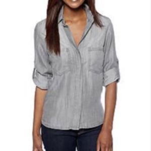 Cloth & Stone Gray Chambray Button Down Shirt